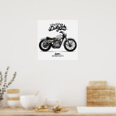 Poster Motocyclette vintage Dirtyside (Cuisine)