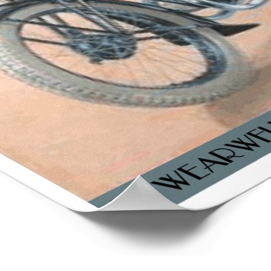 Poster Motocyclette Wolf (Coin)