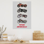 POSTER MOTOCYCLETTES ANCIENNES (Cuisine)