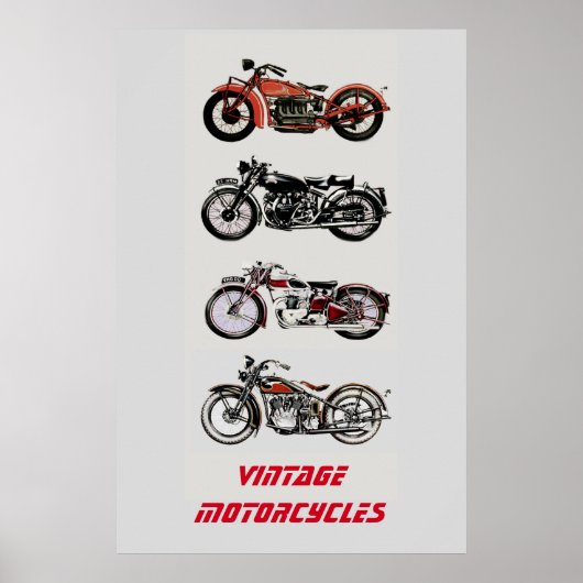 POSTER MOTOCYCLETTES ANCIENNES (Devant)