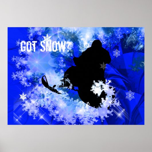 Poster Motoneige en Avalanche (Devant)