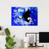 Poster Motoneige en Avalanche (Bureau à domicile)