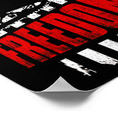 Poster Motoneige Motoneige Liberté Drapeau USA (Coin)