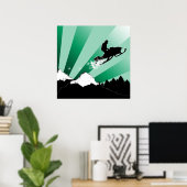 Poster motoneige. pthalo. (Bureau à domicile)