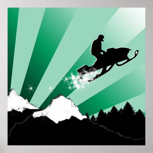 Poster motoneige. pthalo. (Devant)