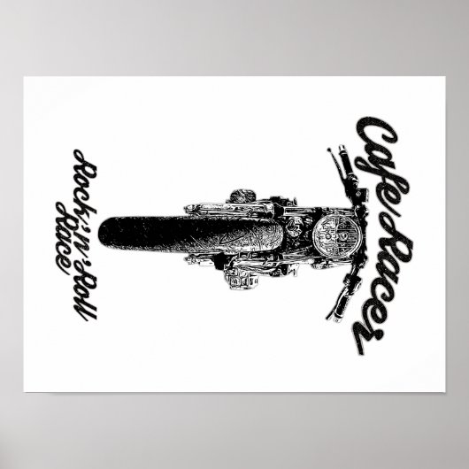 Poster Motorcycle café racer (Devant)