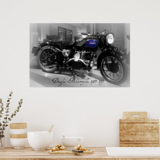 Poster Motorcycle Douglas (Cuisine)