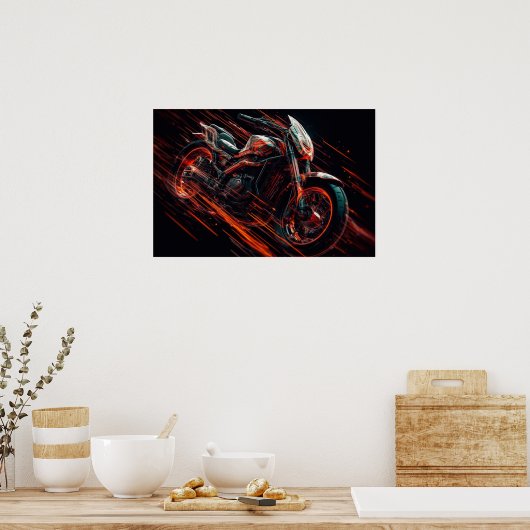 Poster Motorcycle Imprimer (Cuisine)