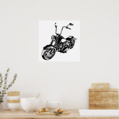 Poster Motorcycle vintage (Cuisine)