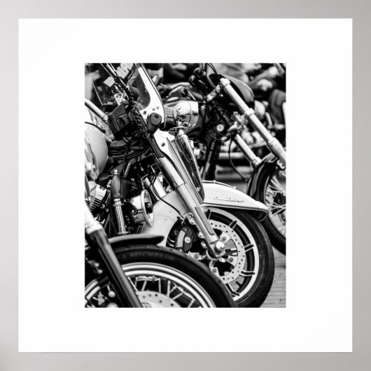Poster motorfiets met motorfiets Biker Ride Rider (Voorkant)