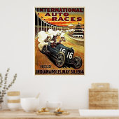 POSTER : MOTORSPORT INDIANAPOLIS 1914 (Cuisine)