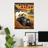 POSTER : MOTORSPORT INDIANAPOLIS 1914 (Bureau à domicile)