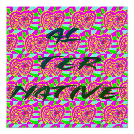 POSTER MOTS ALTERNATIFS AVEC ART (Devant)