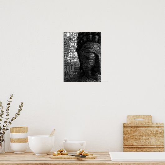 Poster Mots bouddhistes de sagesse (Cuisine)