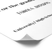 Poster Mots-clés de la fête de graduation pour le diplômé (Coin)