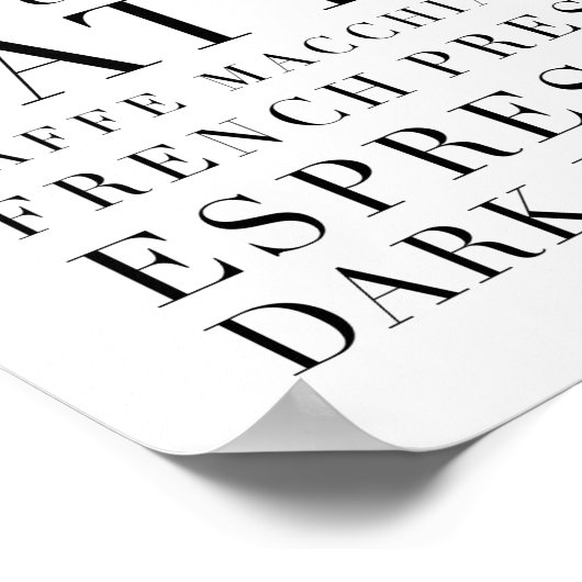 Poster Mots de café (Coin)