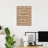 POSTER MOTS DE CAFÉ (Bureau à domicile)