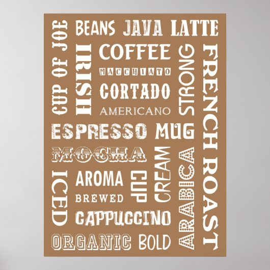 POSTER MOTS DE CAFÉ (Devant)