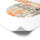 Poster Mots de fête en forme. (Coin)