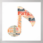 Poster Mots de fête en forme. (Devant)