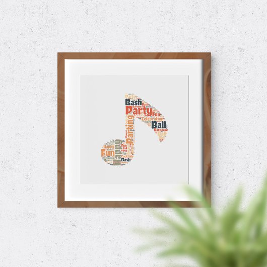 Poster Mots de fête en forme.