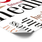 Poster Mots de fitness (Coin)