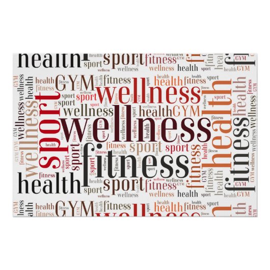 Poster Mots de fitness (Devant)