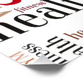Poster Mots de fitness (Coin)