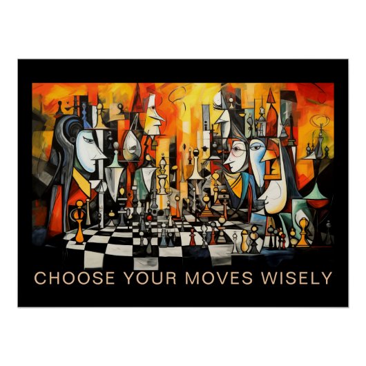 Poster Mots de sagesse d'échecs (Devant)