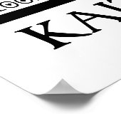 Poster Mots de terminologie de gymnastique avec monogramm (Coin)