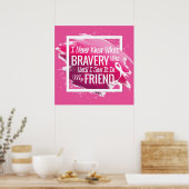 Poster Mots d'encouragement pour un ami courageux atteint (Cuisine)