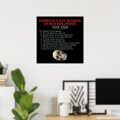 Poster Mots Derniers célèbres dans le jeu de rôles : Top  (Bureau à domicile)