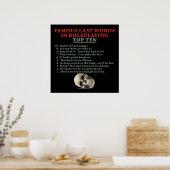 Poster Mots Derniers célèbres dans le jeu de rôles : Top  (Cuisine)