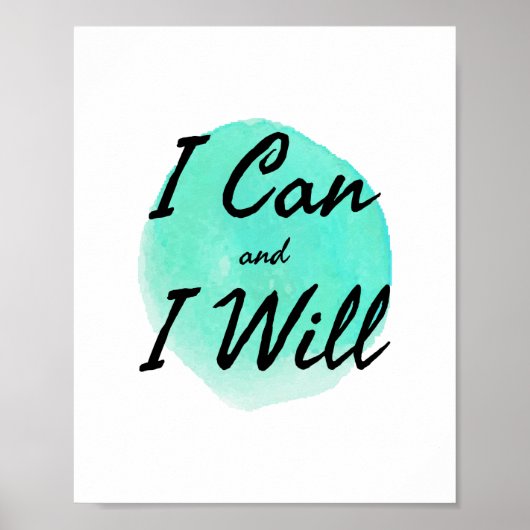 Poster mots d'inspiration pour le travail et la réussite (Devant)