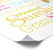 Poster Mots et Phrases Colorés d'Été (Coin)