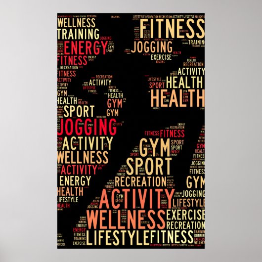 Poster Mots fitness (Devant)