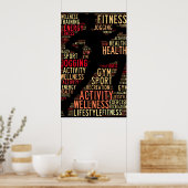Poster Mots fitness (Cuisine)