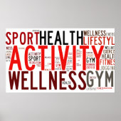 Poster Mots fitness (Devant)