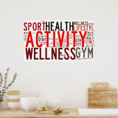 Poster Mots fitness (Cuisine)