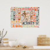 Poster Mots fitness (Cuisine)