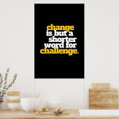 Poster Mots Inspirants Changement et Défi (Cuisine)