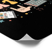 Poster Mots Matière Thérapie de la parole Langue Patholog (Coin)