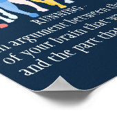 Poster Mots Motivationnels, Argument De Cerveau Courant (Coin)