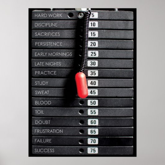 Poster Mots Motivationnels Gym - Plaques de Poids - Entra (Devant)