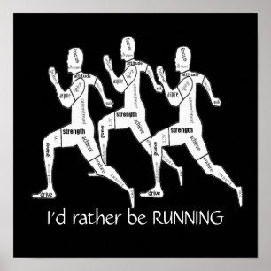 Poster Mots Motivationnels, Je Préférerais courir