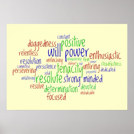 Poster Mots motivationnels pour le Nouvel An, attitude po (Devant)