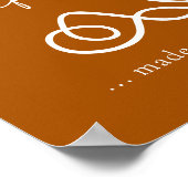 Poster Mots Sages Inspirationnels Rouille Orange Positif (Coin)