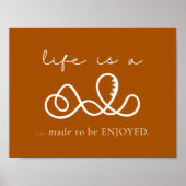 Poster Mots Sages Inspirationnels Rouille Orange Positif (Devant)