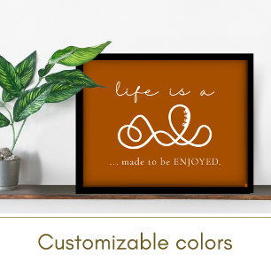 Poster Mots Sages Inspirationnels Rouille Orange Positif