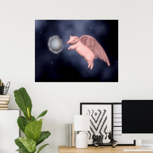 Poster mouche de porc (Bureau à domicile)